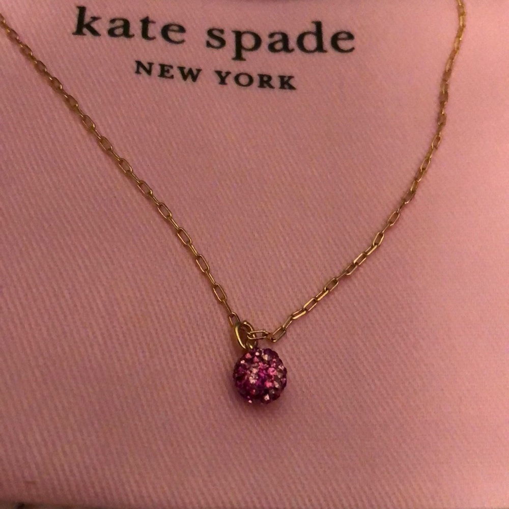 NWT KATE SPADE PINK/MULTI WITH GOLD-TONE CHAIN “BRILLIANT STATEMENTS” NECKLACE🌸